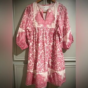 Islapayal Pink Floral Mini Dress